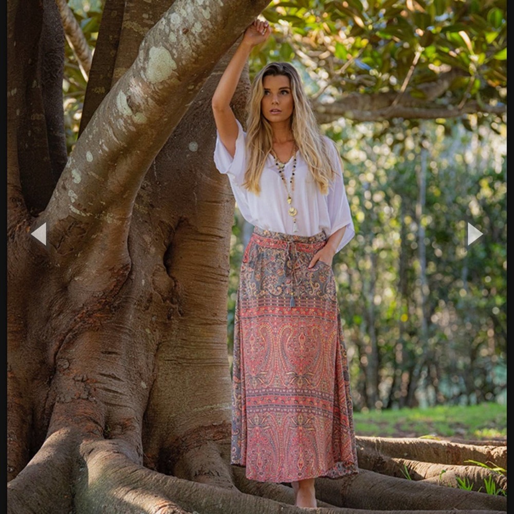 NWT Cienna Dakota Maxi Skirt- Melon Small